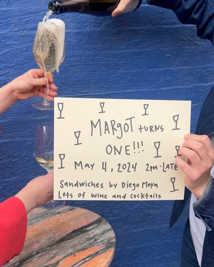 On May 4th we&rsquo;re celebrating 1 year of this beautiful chaotic wild dream of a restaurant. 

May 4th
2pm - Late
Lots of wine
Sandwiches by @diegomoya 
A cocktail or 2 or 3
Come party with us. No reservations needed!

See you then!