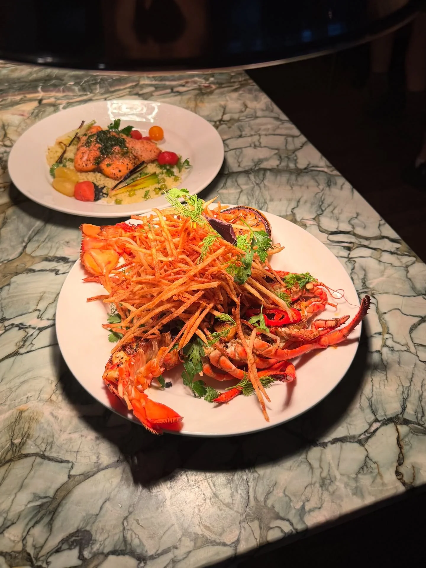 Weekend special &mdash; whole Maine lobster, roasted in the shell with Calabrian chili butter, marjoram, and lemon zest. Served with shoestring fries and pickled fresnos.

Come get it before it&rsquo;s gone!