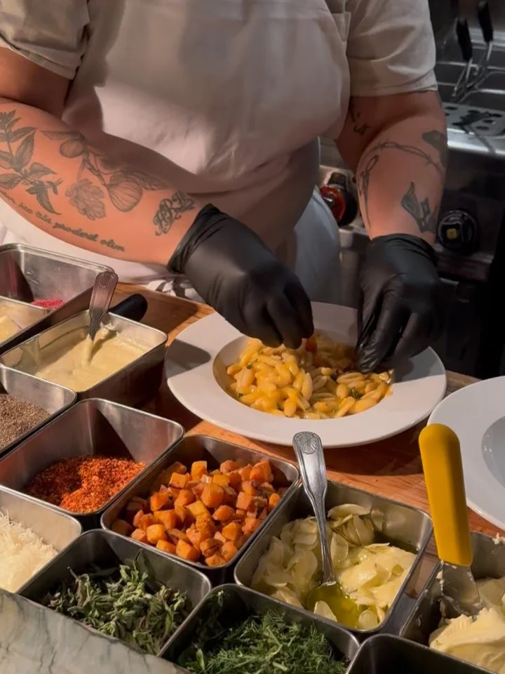Cavatelli folded into a slow-simmered brown butter and butternut squash sauce with white wine, onion, garlic, and sage. Finished with roasted butternut squash and crumbled ricotta salata.

Simple, comforting, and exactly what we&rsquo;re craving righ