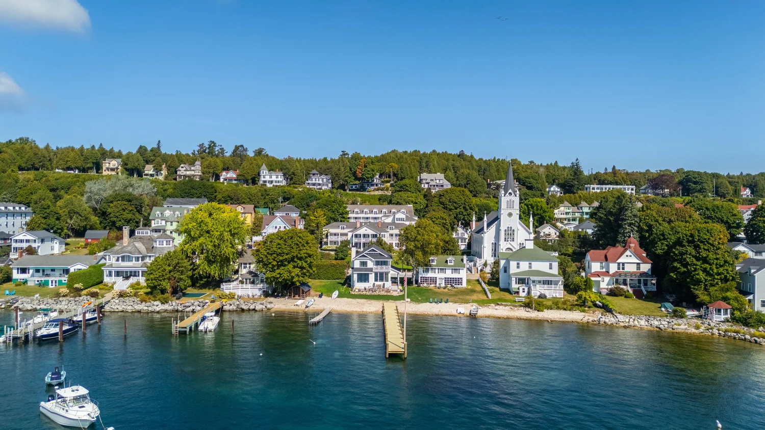 Mackinac Island lake home by Dickinson Homes