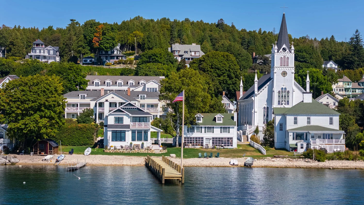 Mackinac Island lake home by Dickinson Homes