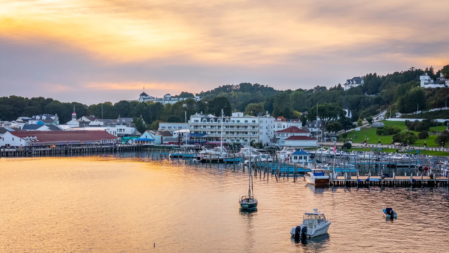 Murray Mackinac Island Drone, Featuring Custom Craftsmanship: Dickinson Homes on Mackinac Island, photo by LeClair Media