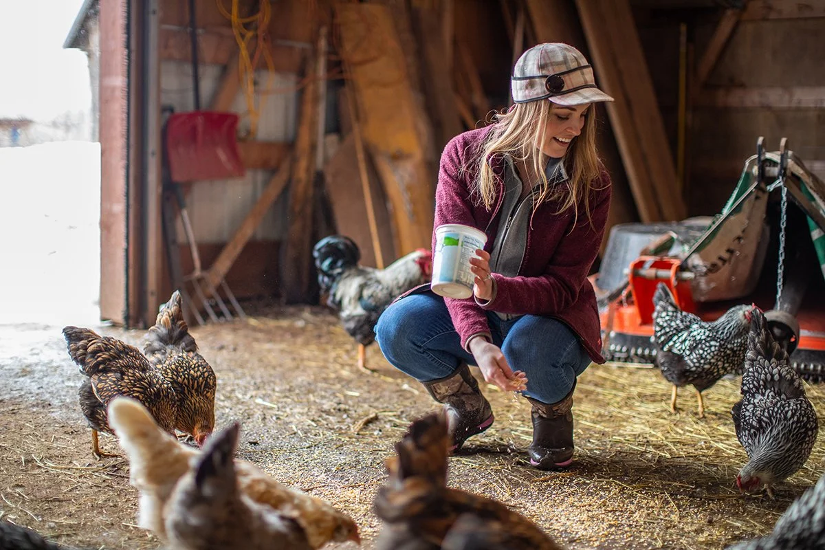 Outdoor lifestyle scene on a farm