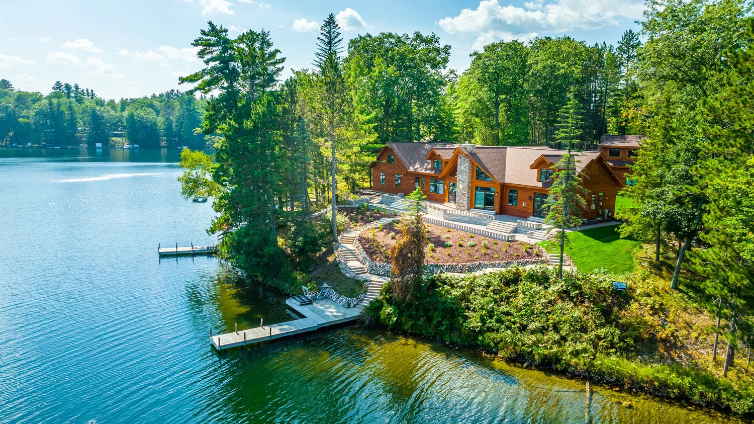 Lakefront home, Spread Eagle WI, Dickinson Homes