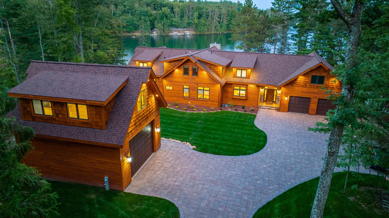 Lakefront home, Spread Eagle WI, Dickinson Homes