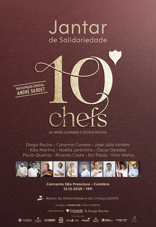 (participação especial) Jantar Solidário 10 Chefs - Lugrade & Diogo Rocha