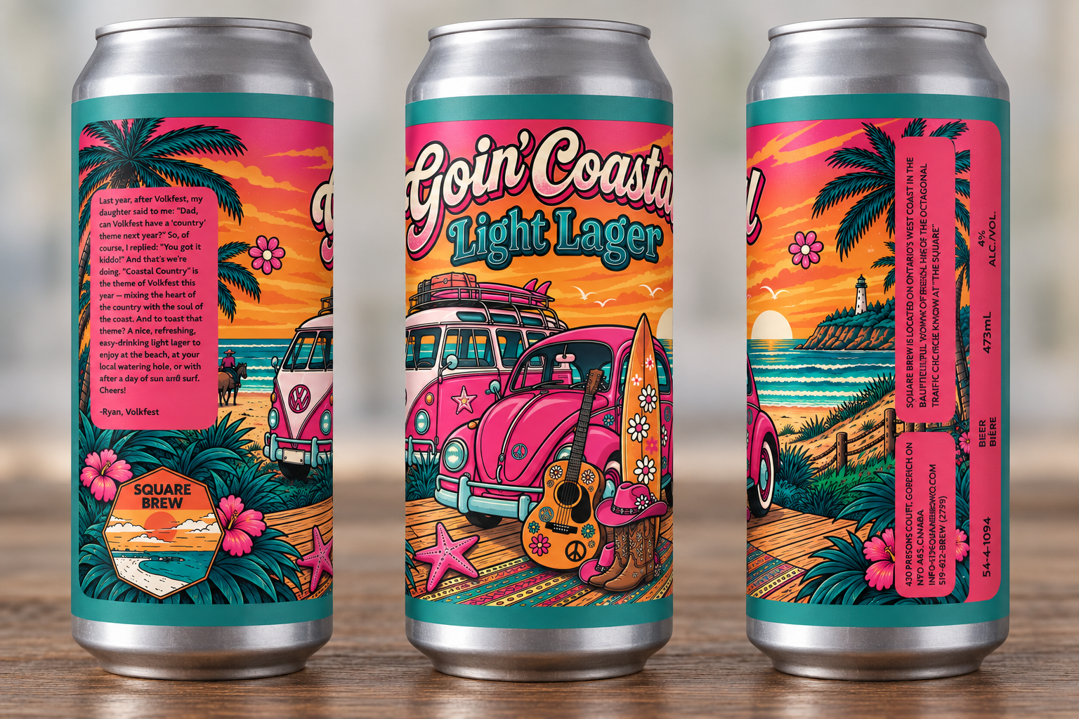 6 Pack - Goin' Coastal VW Light Lager
