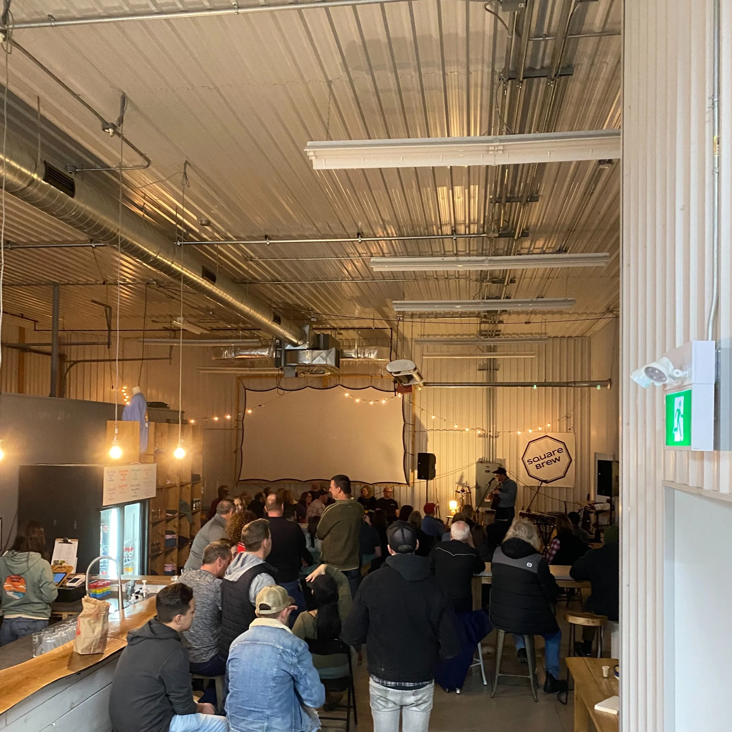 A private gathering inside Square Brew in Goderich