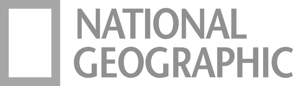 National Geographic logo with a black rectangle and gray text