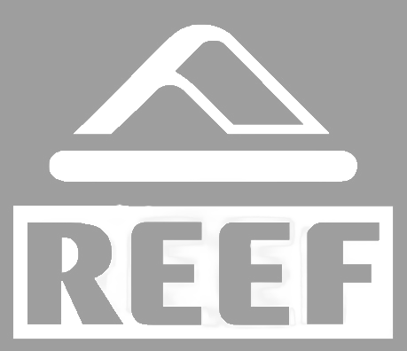 Logo with a stylized tent above the word 'REF' in bold block letters.