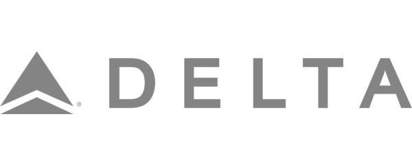 Delta logo with a stylized triangle and the word 'DELTA' in uppercase letters.