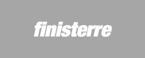 Finisterre logo in black on gray background