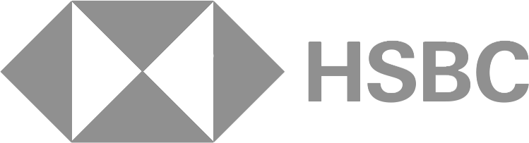 HSBC logo with three diamond shapes in a horizontal line.