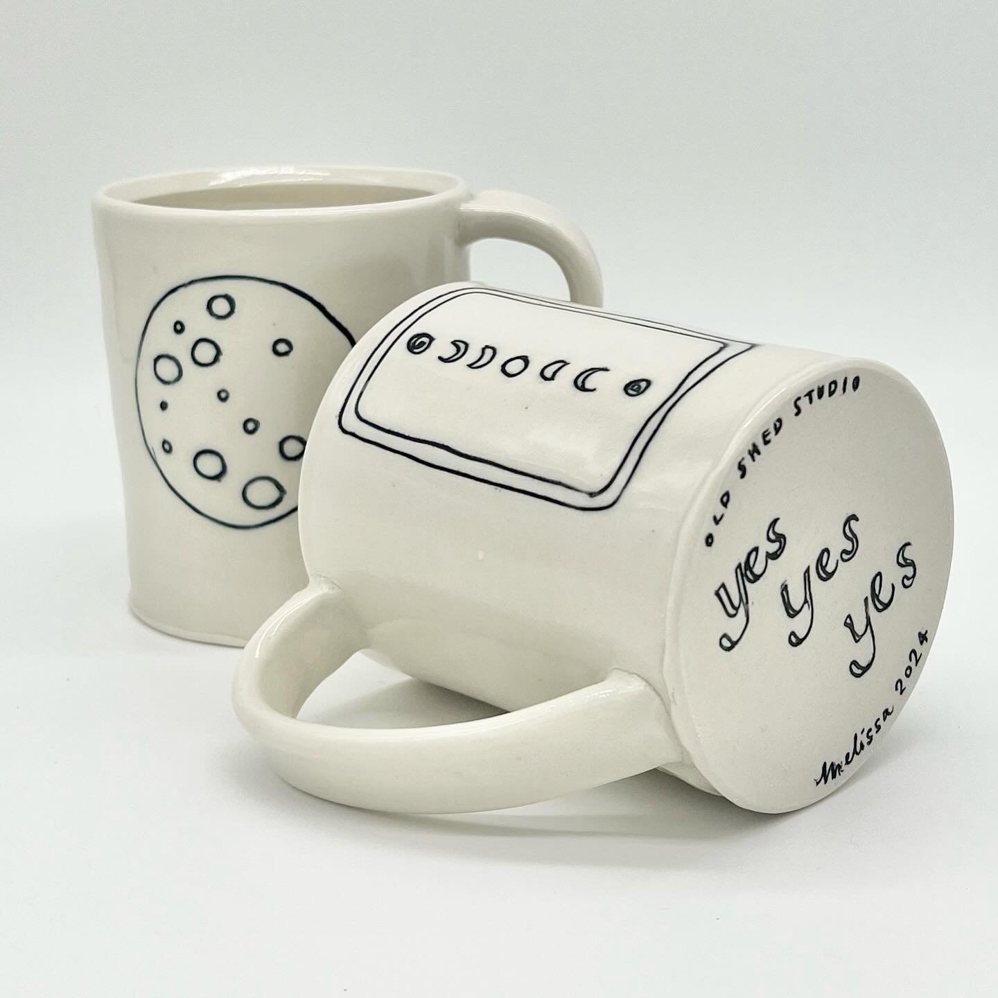 Happy Full Moon! 🌕 

These moon mugs came out of the kiln this morning, birthed on the day of the last super moon of 2024. (Did you know I&rsquo;m into this?  I am. Big time.)

Tonight&rsquo;s full moon is an amazing opportunity for setting intentio