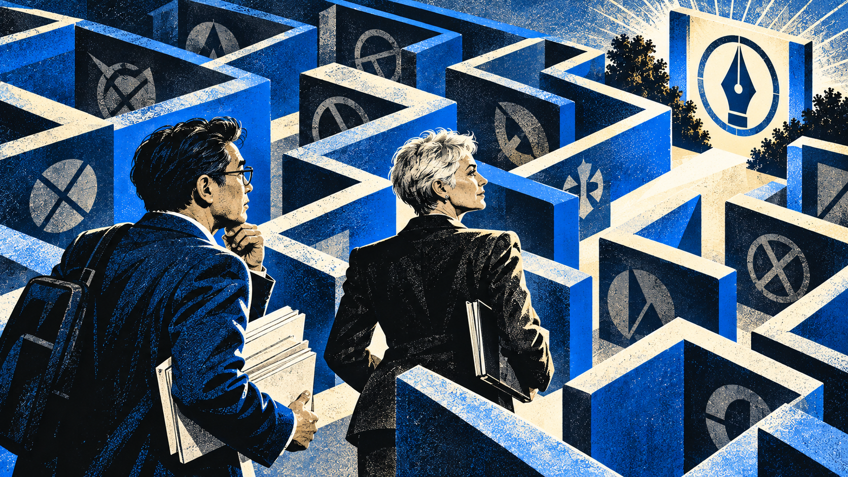 Author and publisher navigate a brand-clearance maze toward a protected original symbol.