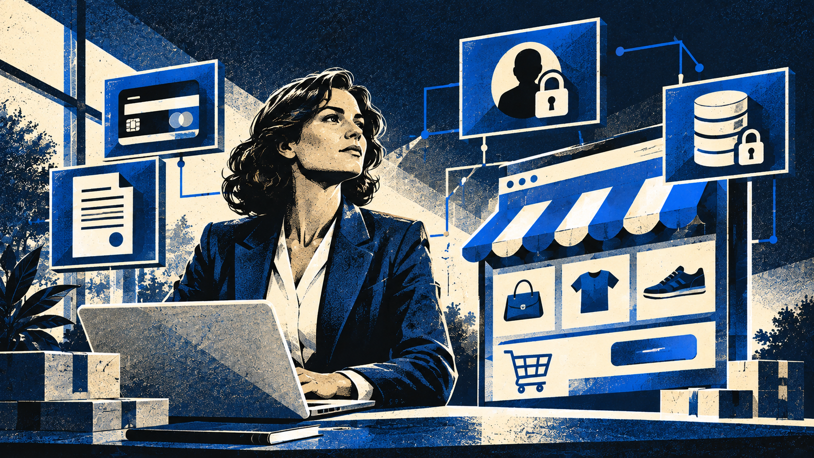 Digital storefront is protected by coordinated payment, privacy, terms, and data safeguards.