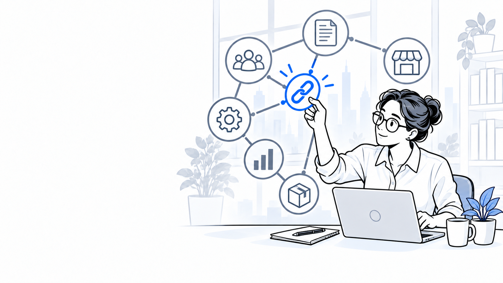 Business owner reinforces one stressed connection within an otherwise stable and interconnected business system.