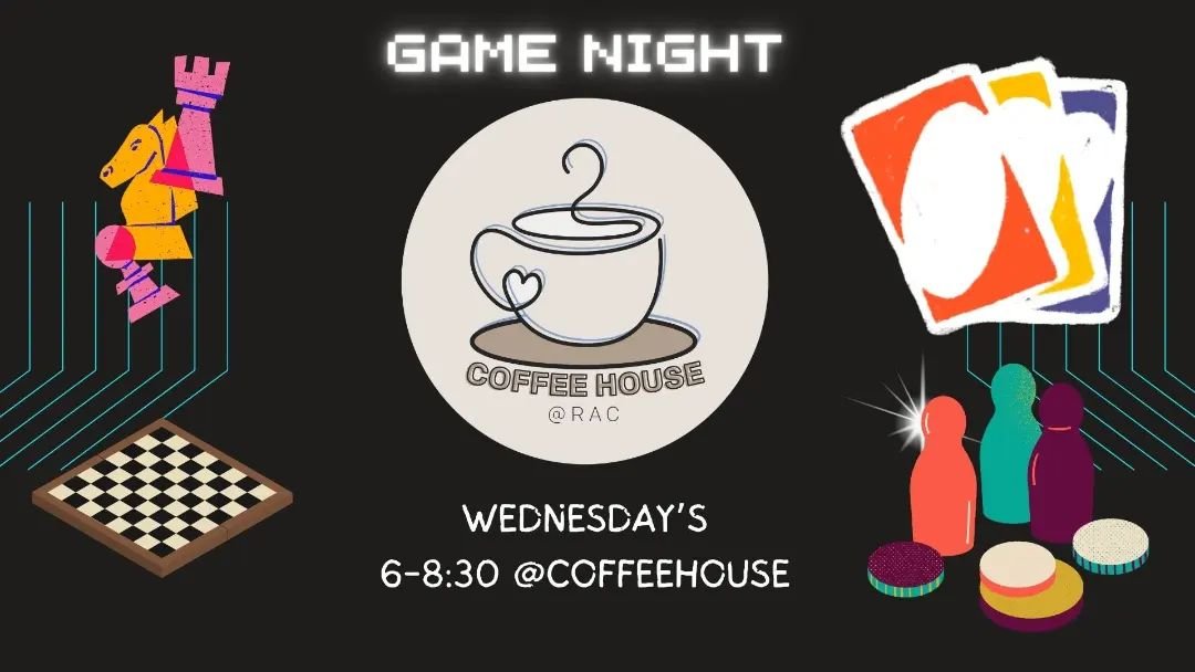 We are doing another Game Night at the coffee house from 6-8:30pm! Everyone is welcome! 
Hope to see you there!