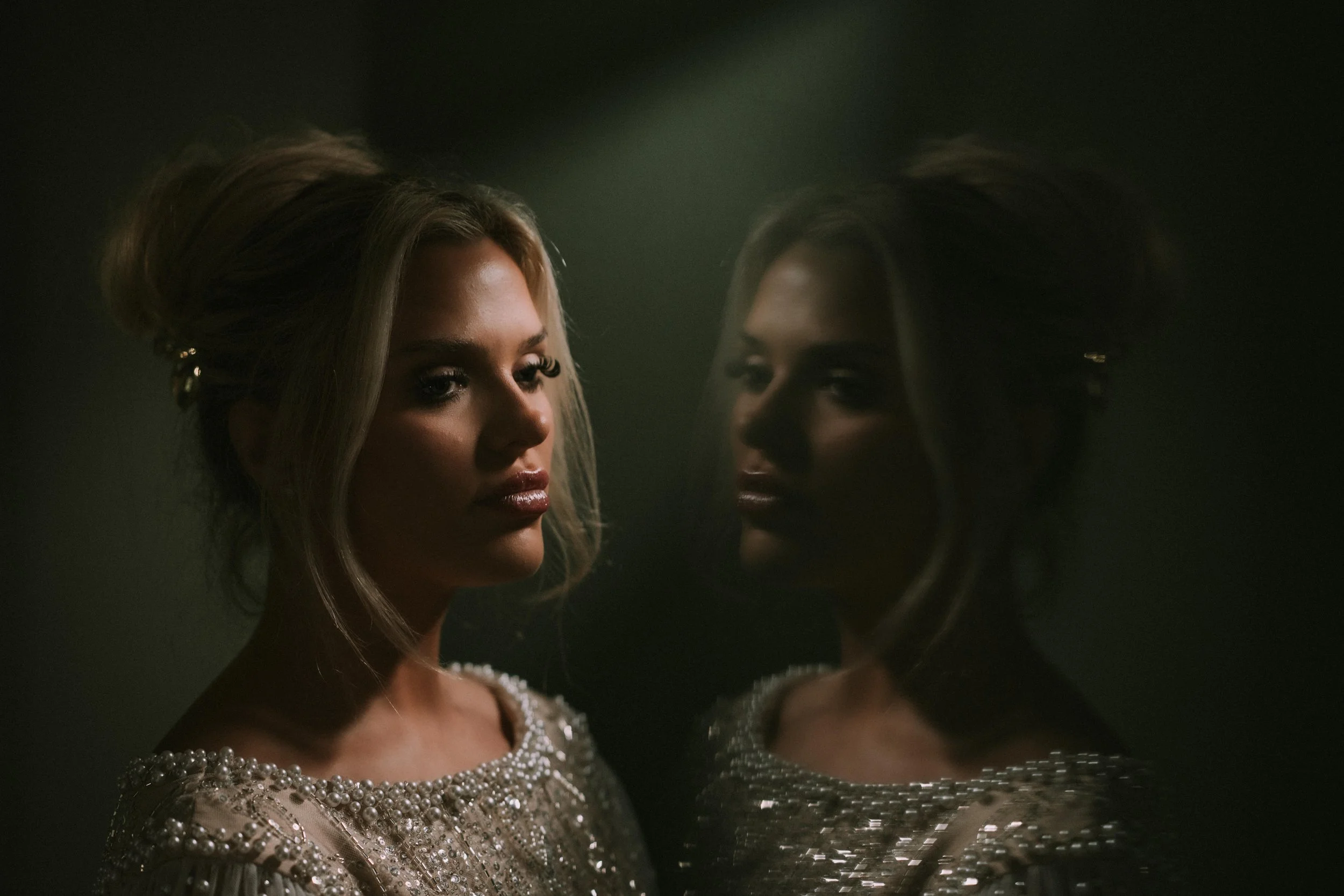 Wedding photographer using creative composition techniques