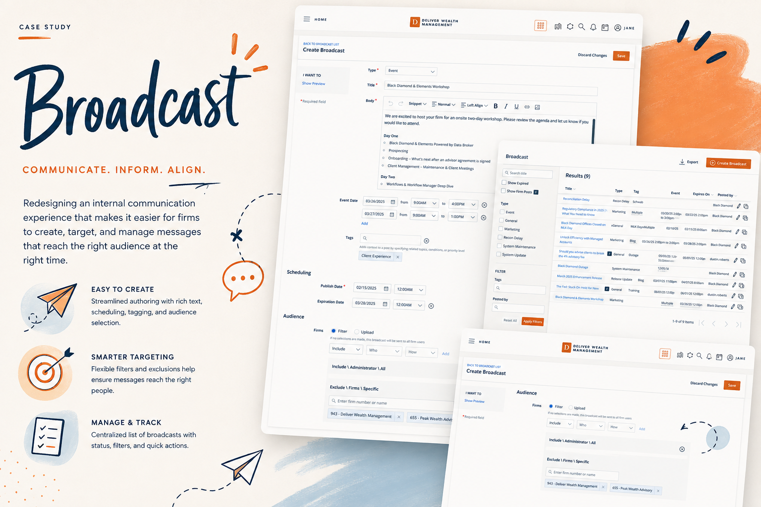 Broadcast Redesign: Rebuilding a Communication Tool