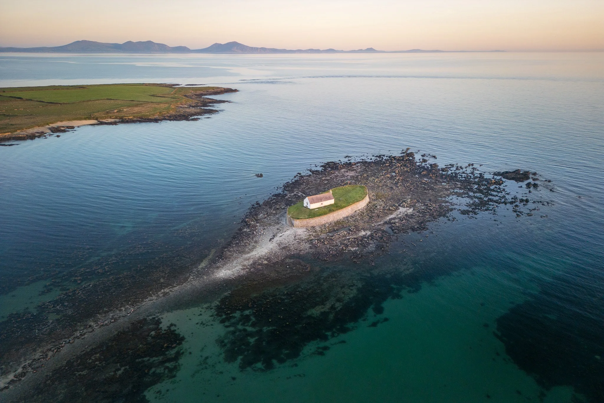 The Church in the Sea, Wide Drone Shot