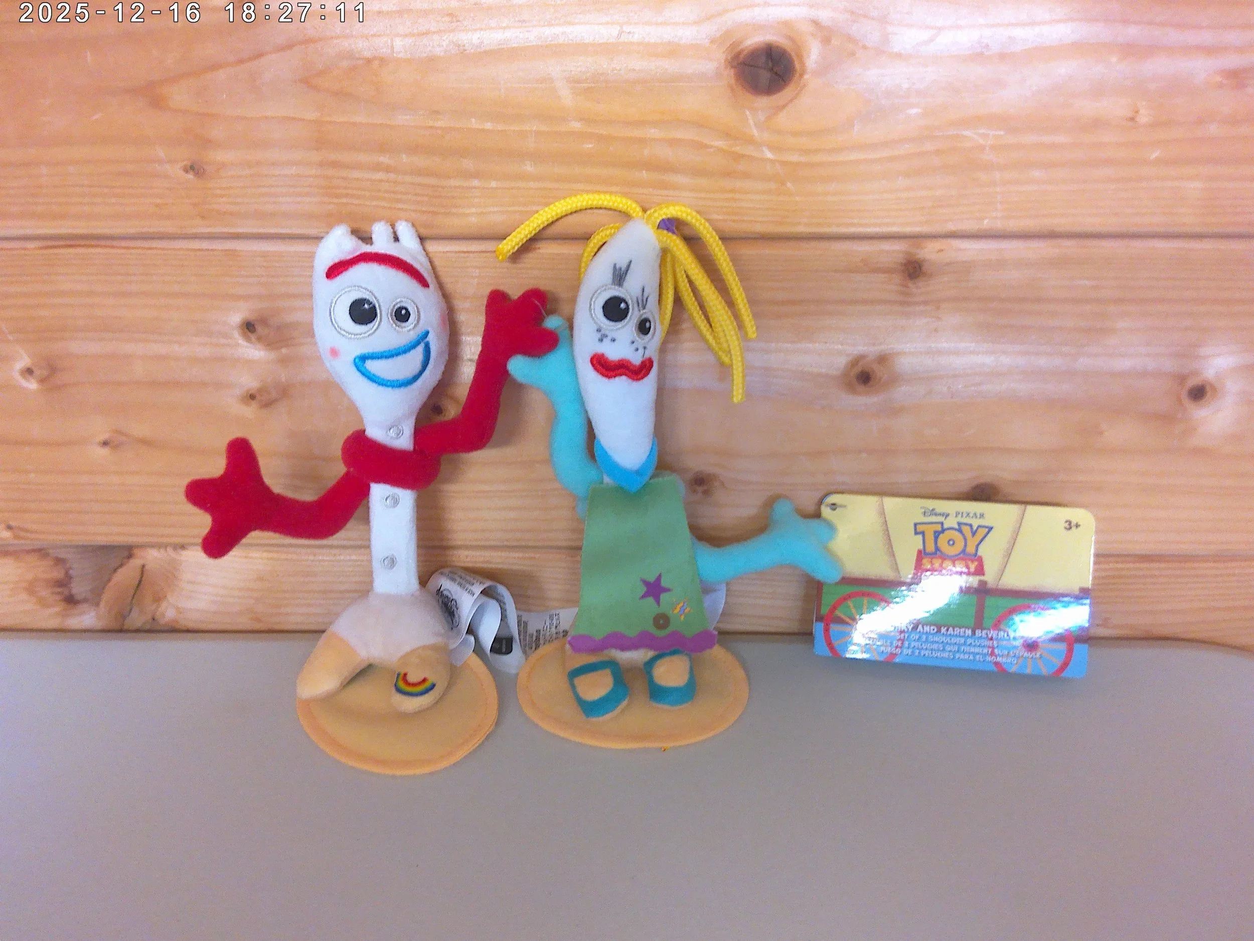 Disney Store Toy Story Forky & Karen Magnetic Shoulder Plushies