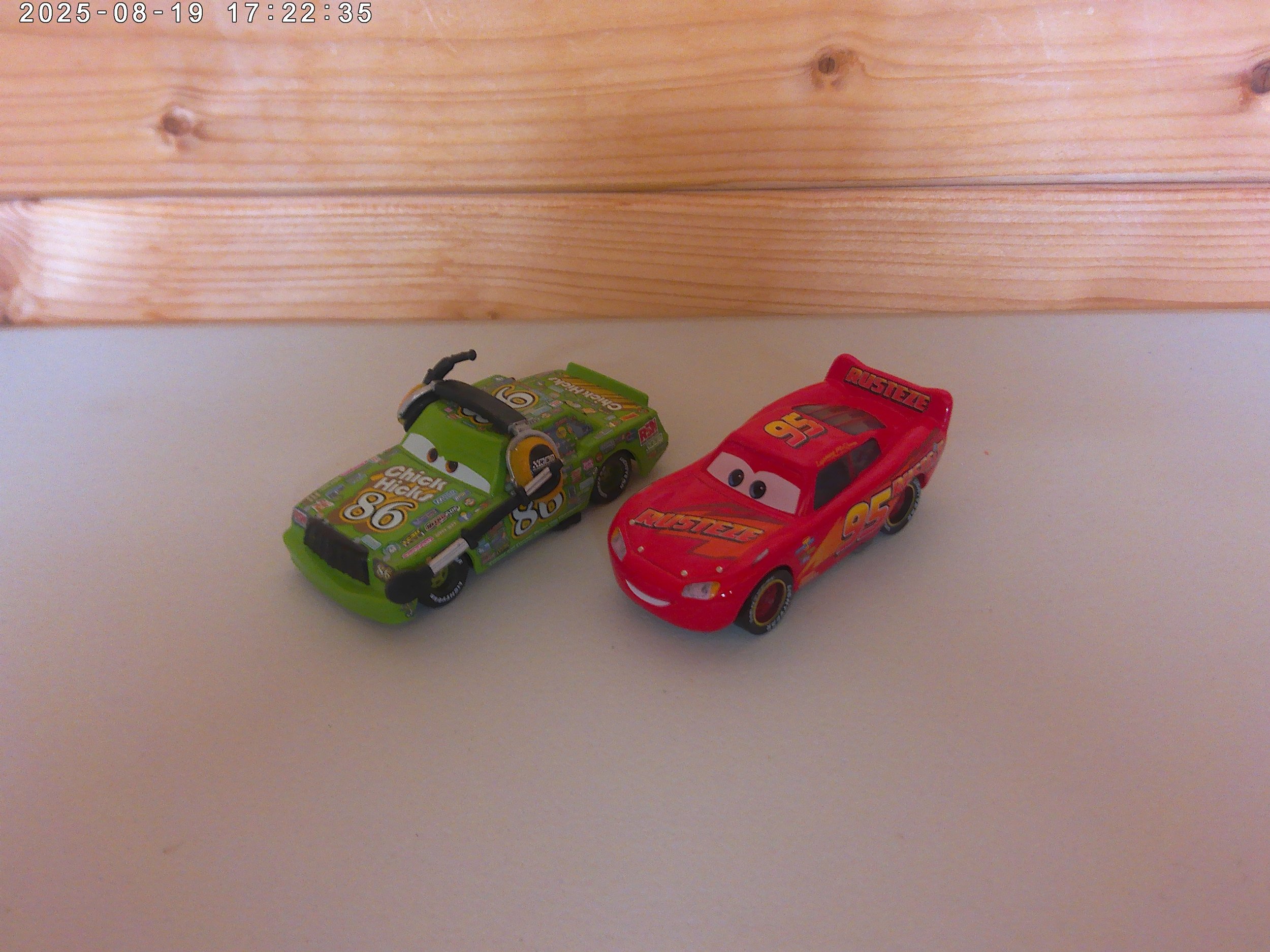 Disney Diecast Cars Lightening Mcqueen & Chick Hicks with Headset