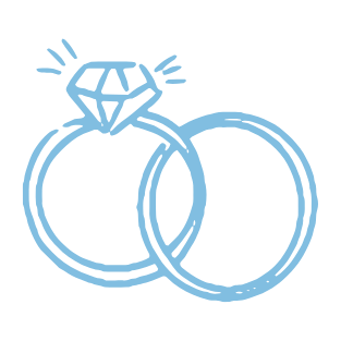 Blue engagement ring