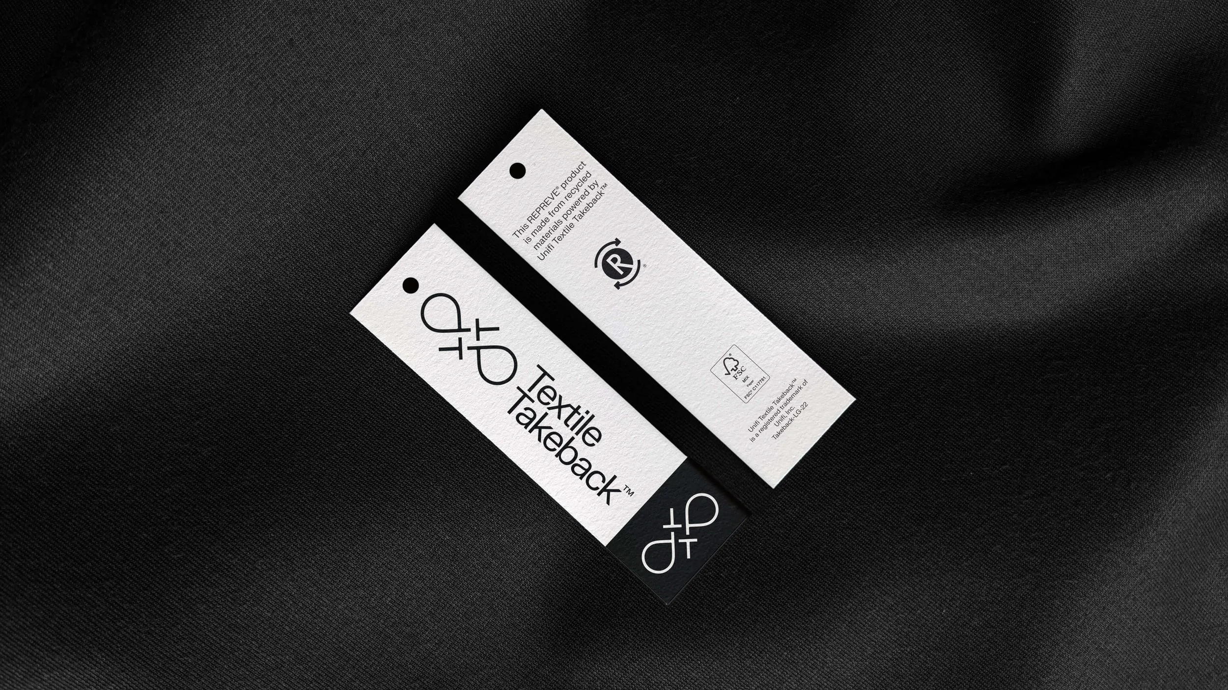 Hangtag on fabric