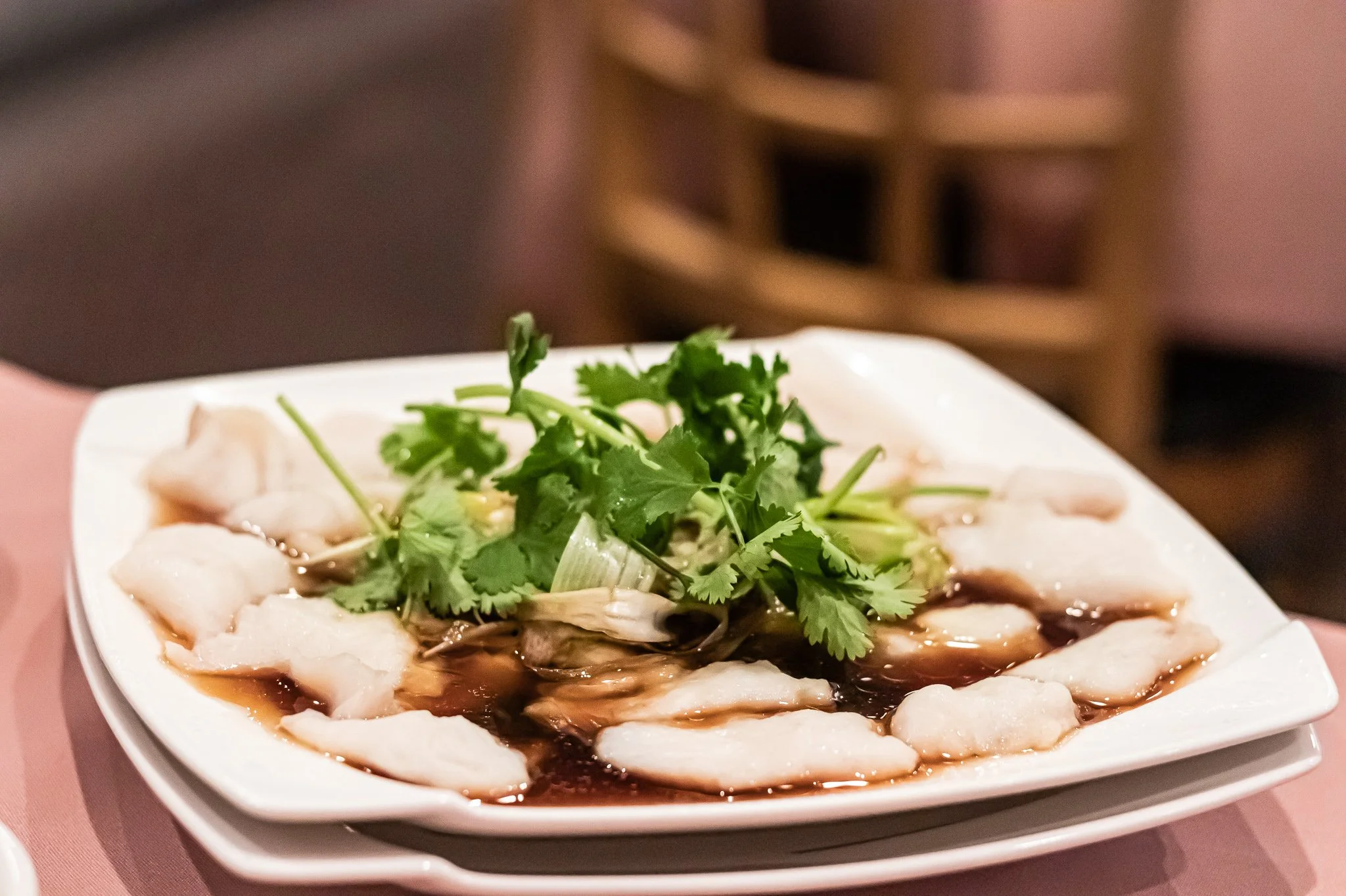Shanghai Garden Seattle's braised sliced fish in brown sauce