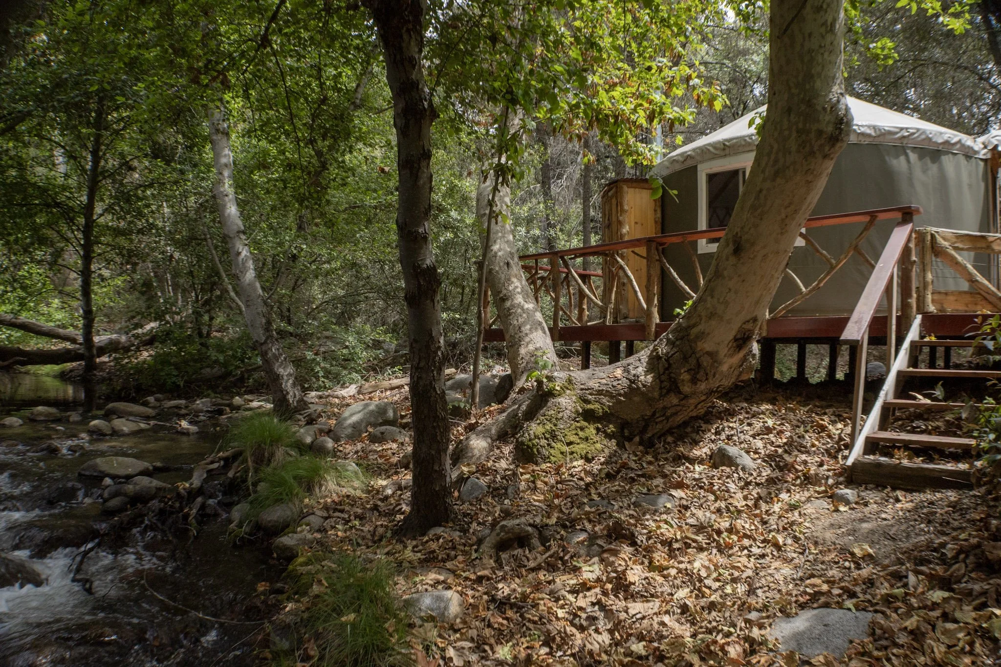 Creek side Yurt sequoia national forest California hot springs