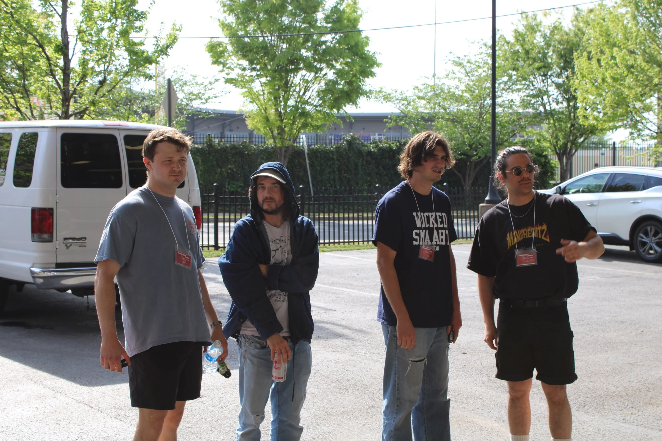The band Nolia Noon before taking the stage at Mayhem 2026. 
