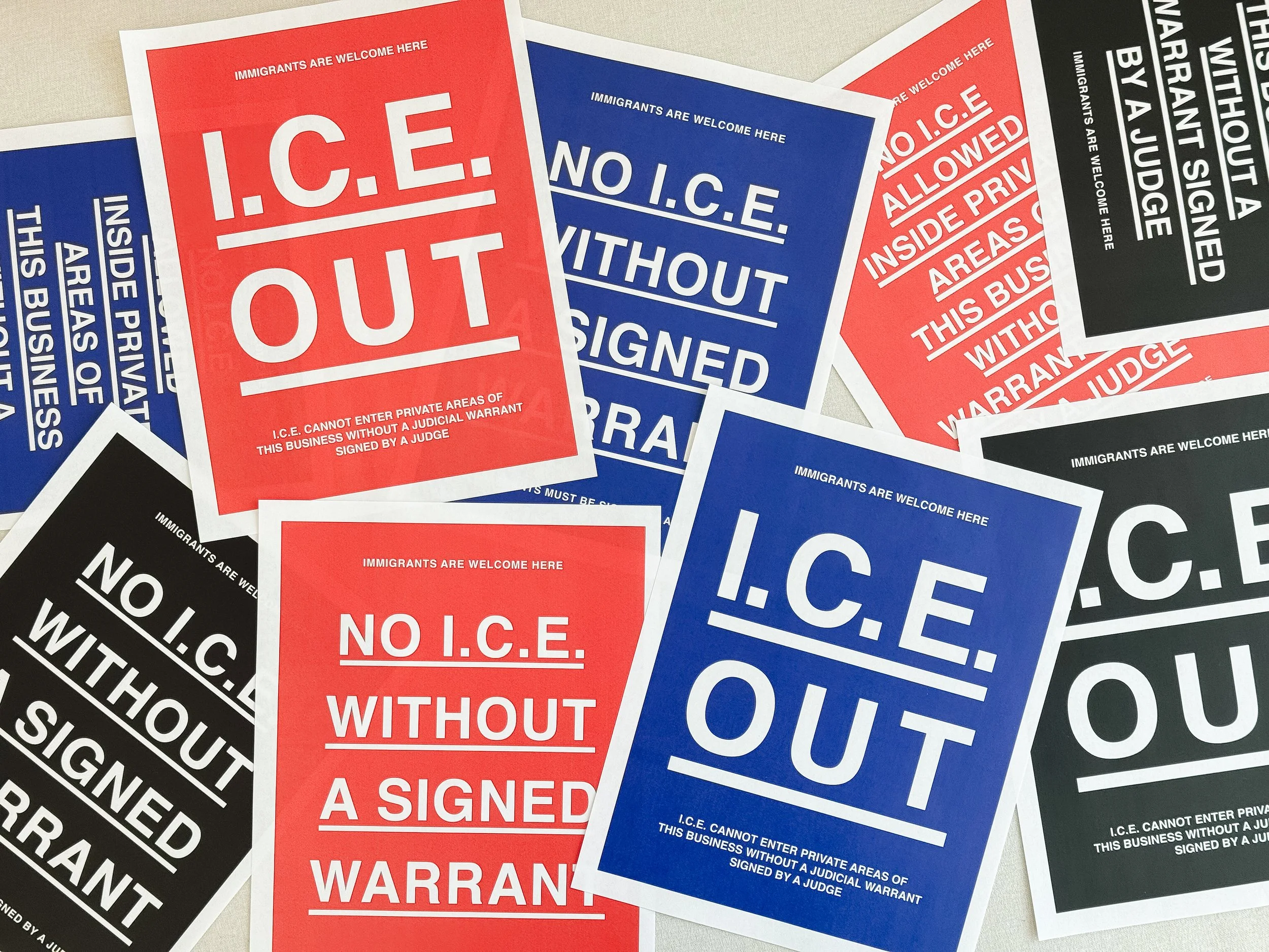 I.C.E. OUT - Free Printable Download poster set