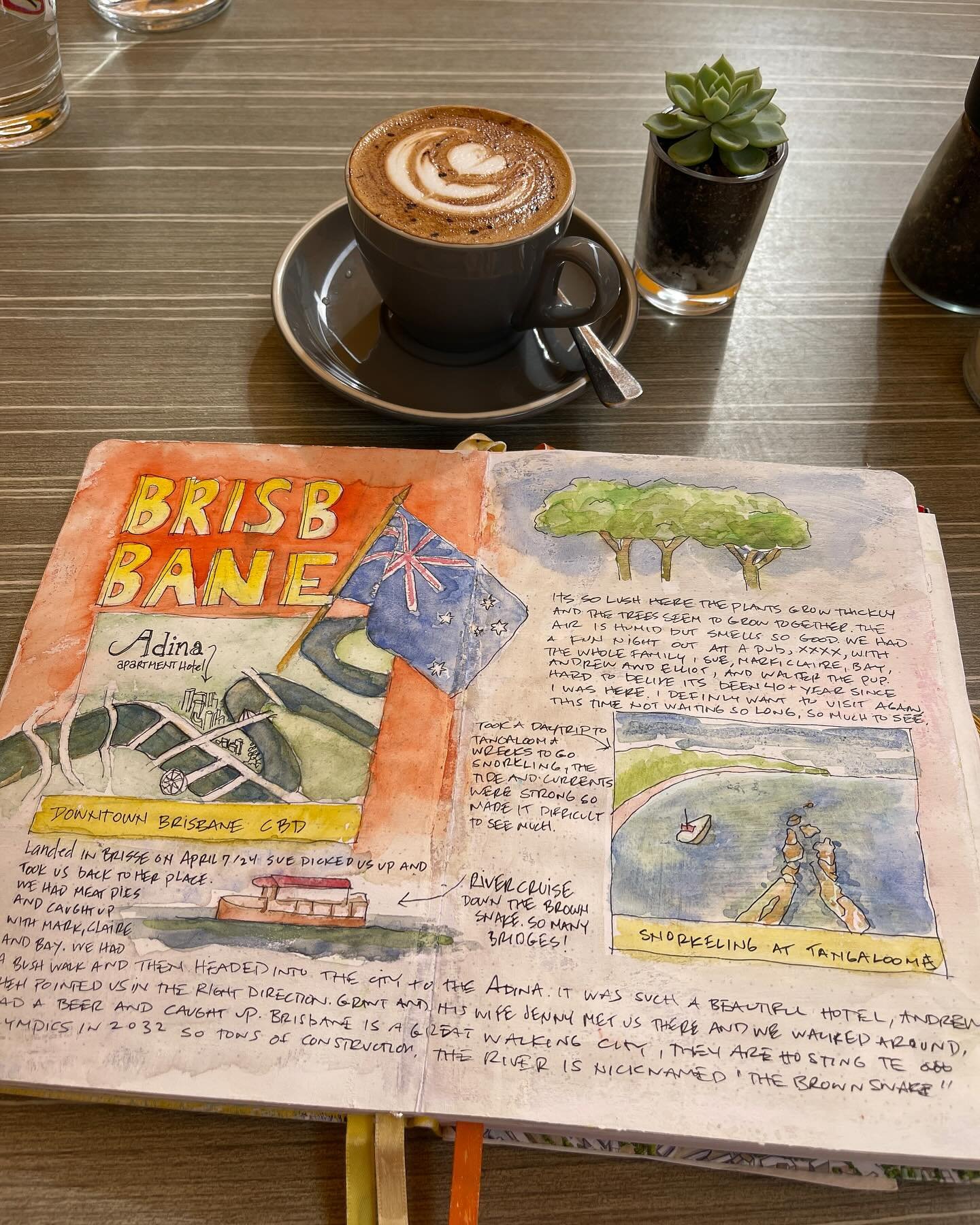 Sketchbook from Brisbane. Leg 1 of 4 on my Australian 🇦🇺 adventure. #art2life2024 #art2life #sketchbooklove
