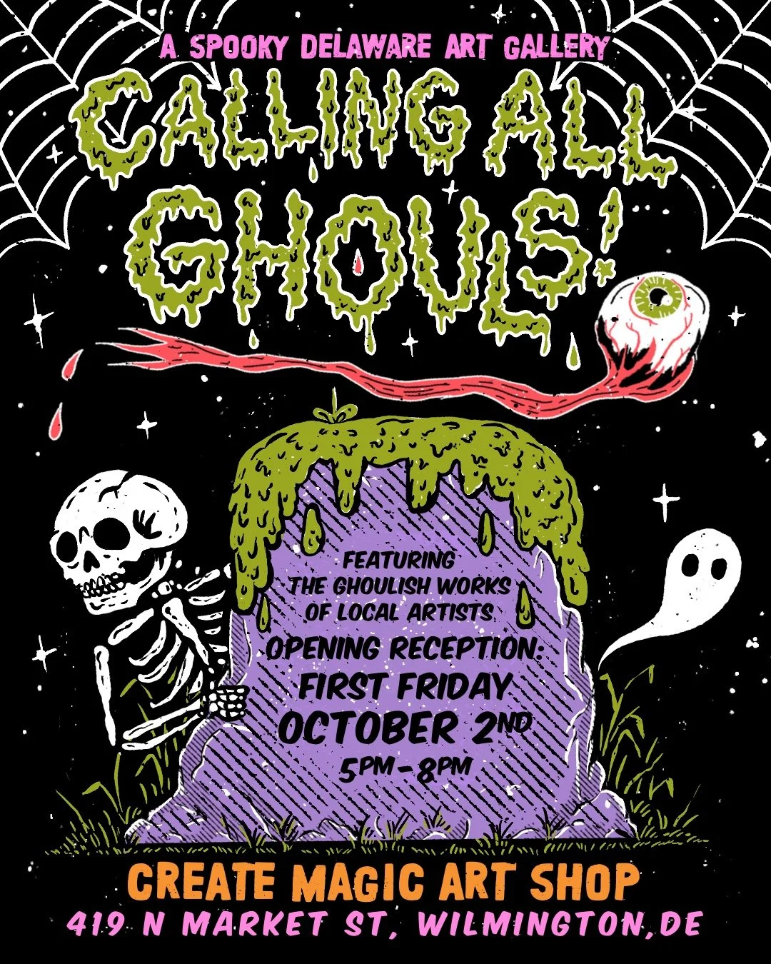 A Spooky Delaware Art Gallery Reception
