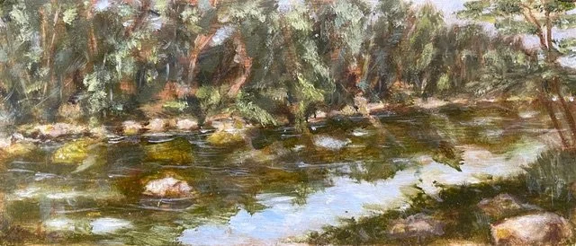 Brandywine, oil on board 3 x 7 inches