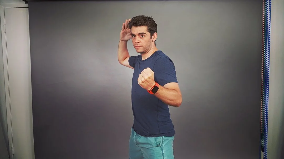 This is @thedustinsg 🥋 he wants to be an action star.  I told him we needed to tape his scene but he proceeded to show me his karate moves he learned from Stranger Things Season 4. The last slide is of him attempting a flying kick. Someone please te