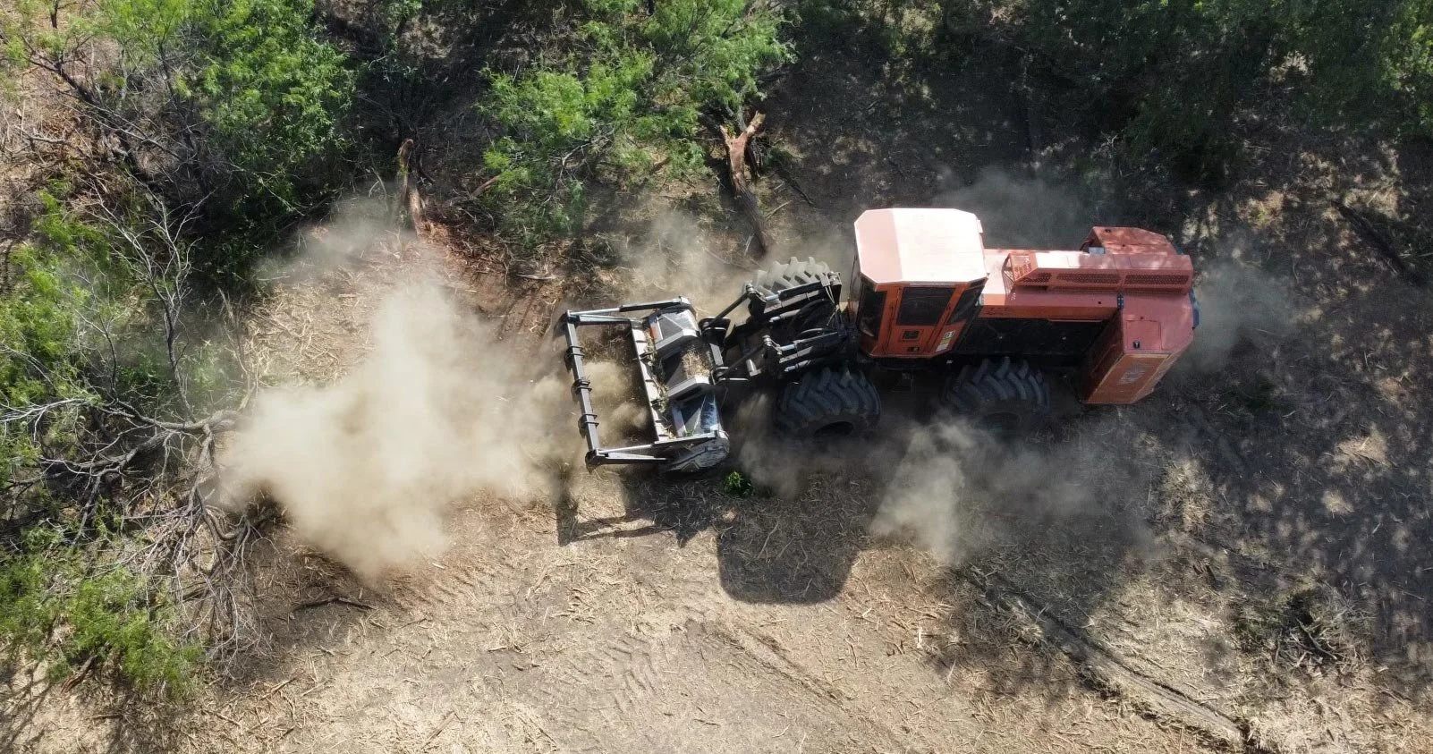 Heavy equipment used for acreage clearing and pasture reclamation