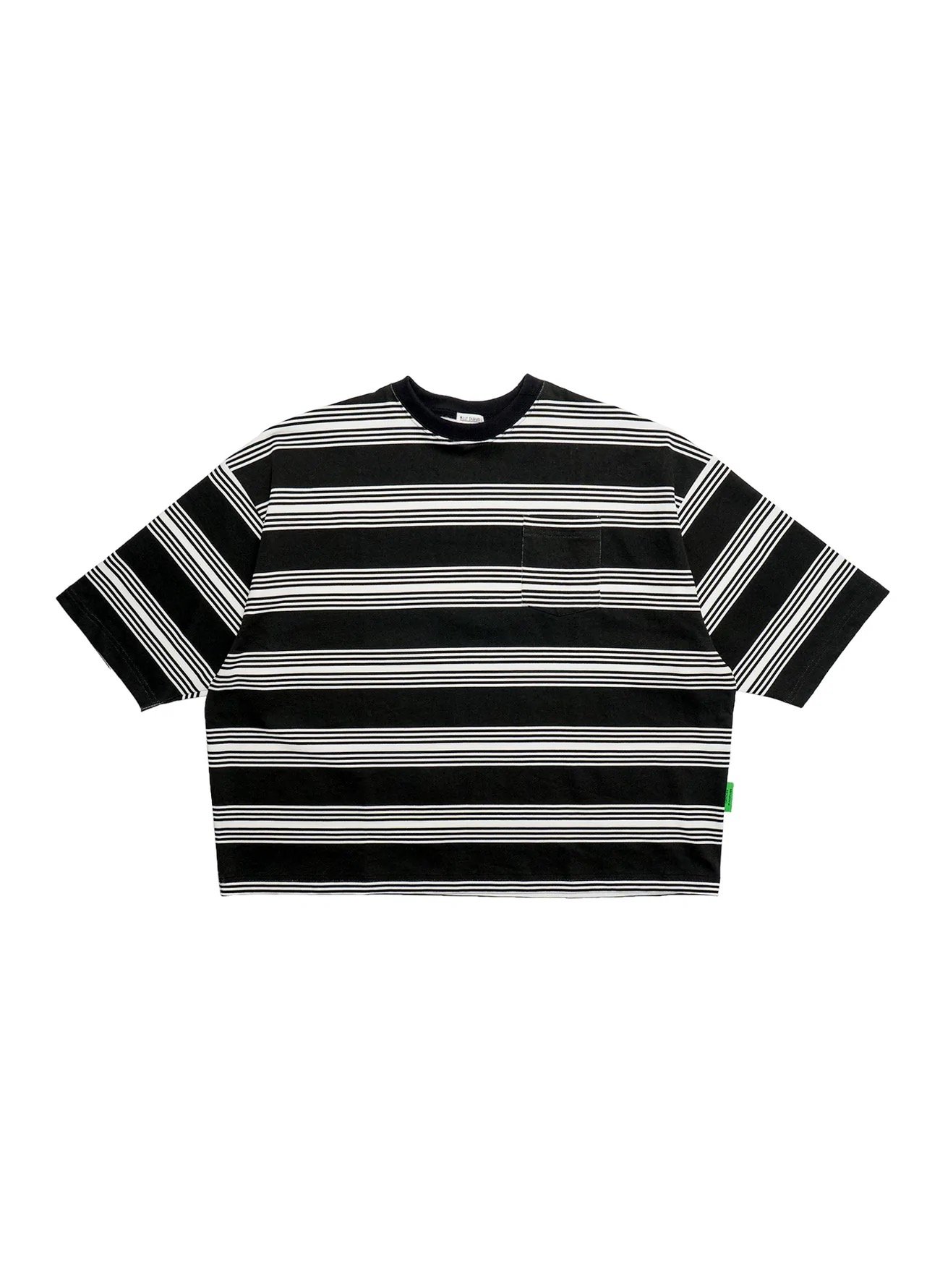 BUFFALO POCKET TEE - JET BLACK/BRIGHT WHITE — WILLY CHAVARRIA