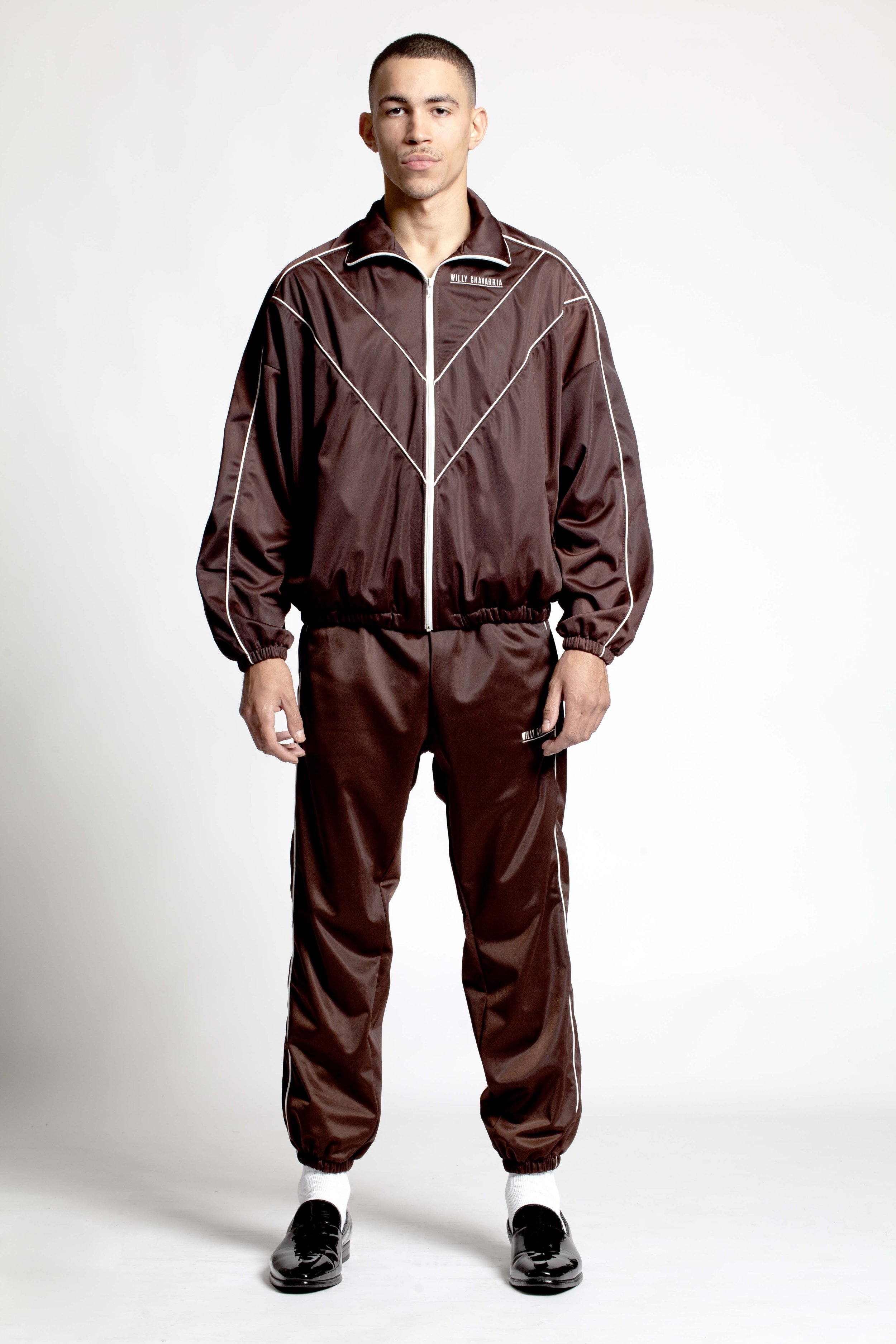 BUFFALO TRACK JACKET - BROWN — WILLY CHAVARRIA