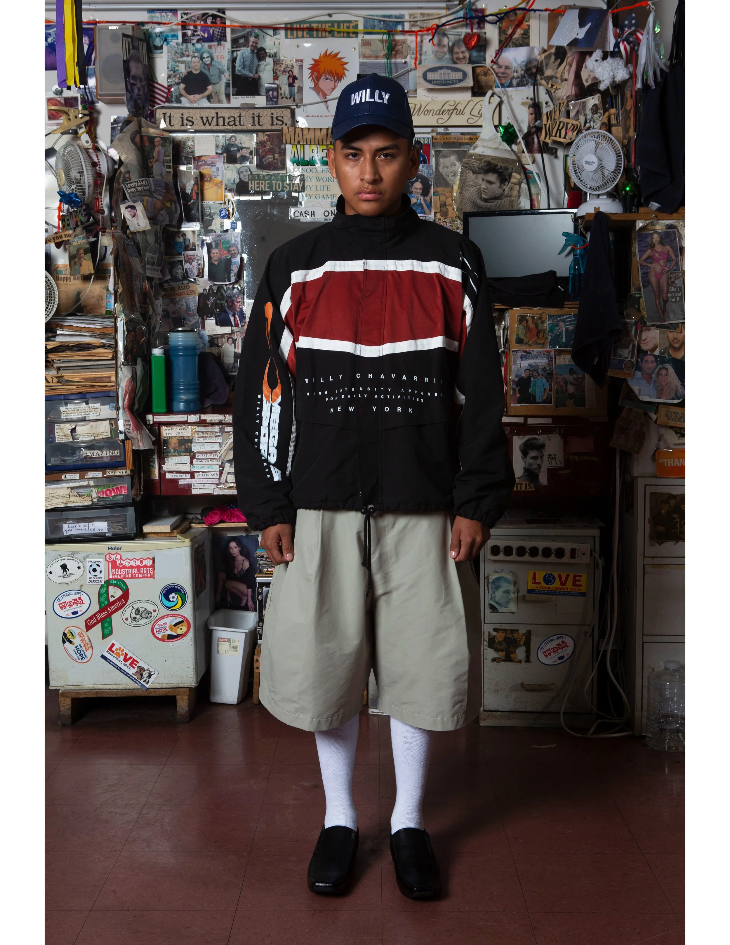 21AW WILLY CHAVARRIAシルバーレイク JKT M紺1213L△ www