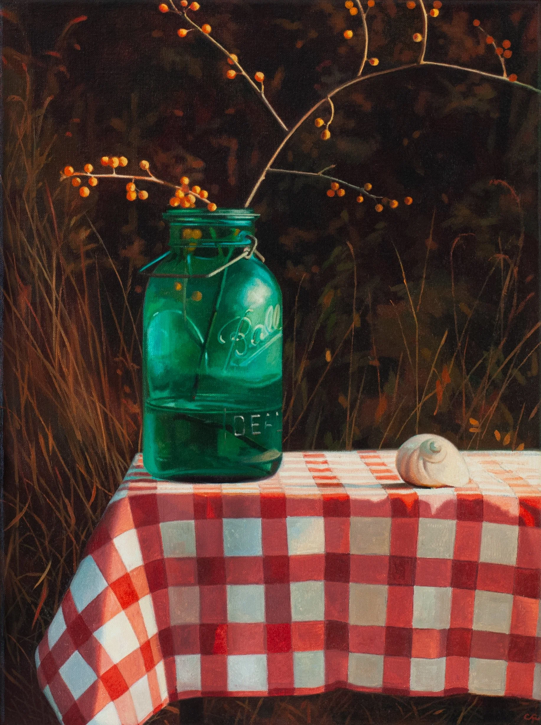 Two Vessels. oil on linen. 12" x 16"
