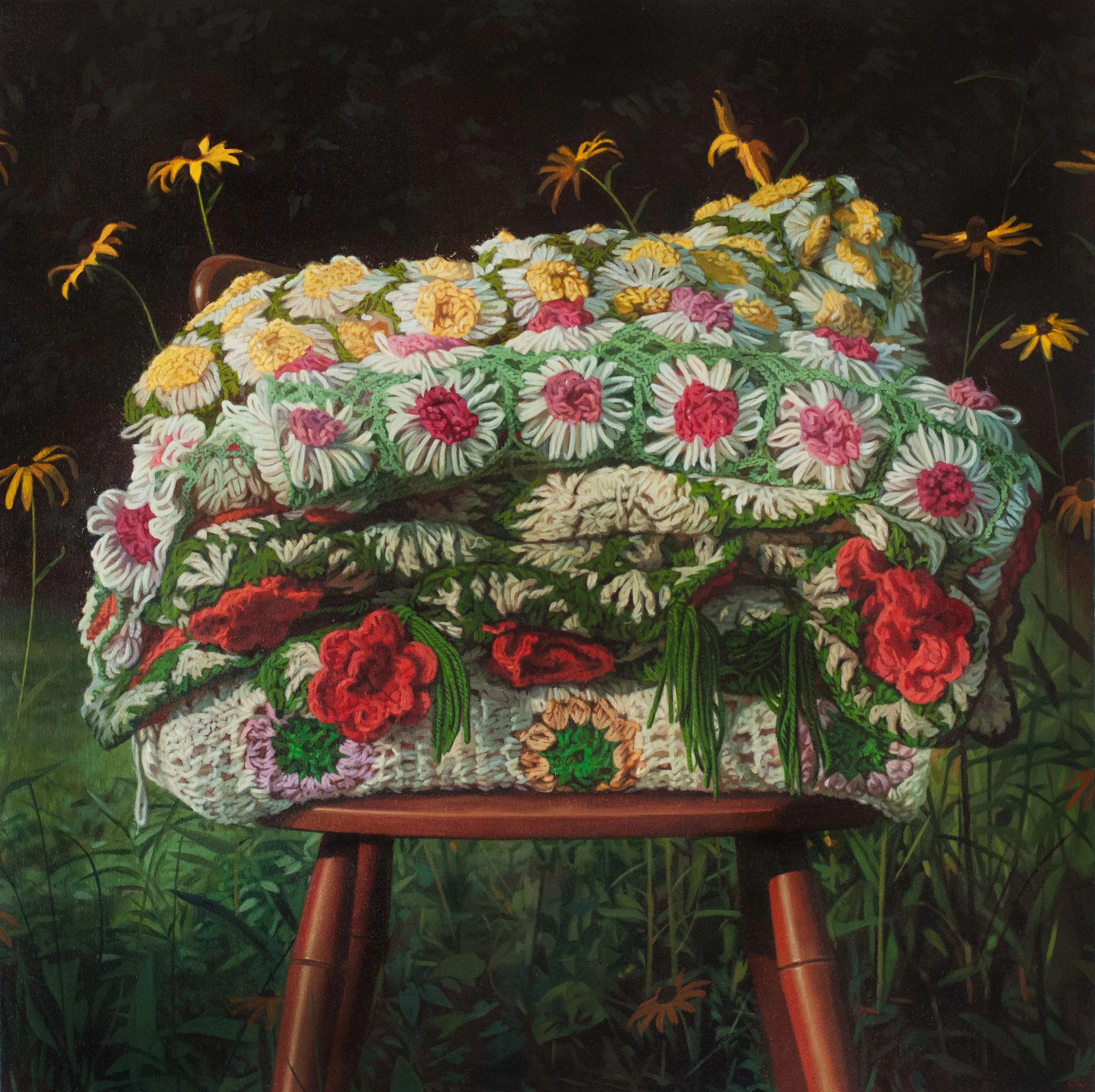 Flora. oil on linen. 24" x 24"