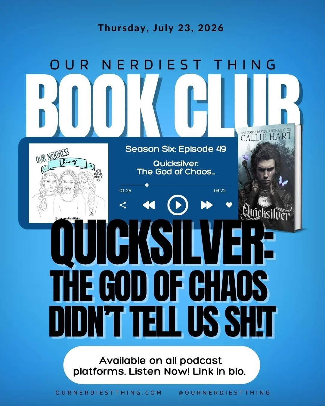Season 6 Finale Episode 49: Book Club - Quicksilver: The God of Chaos Didn’t Tell Us Sh!t
