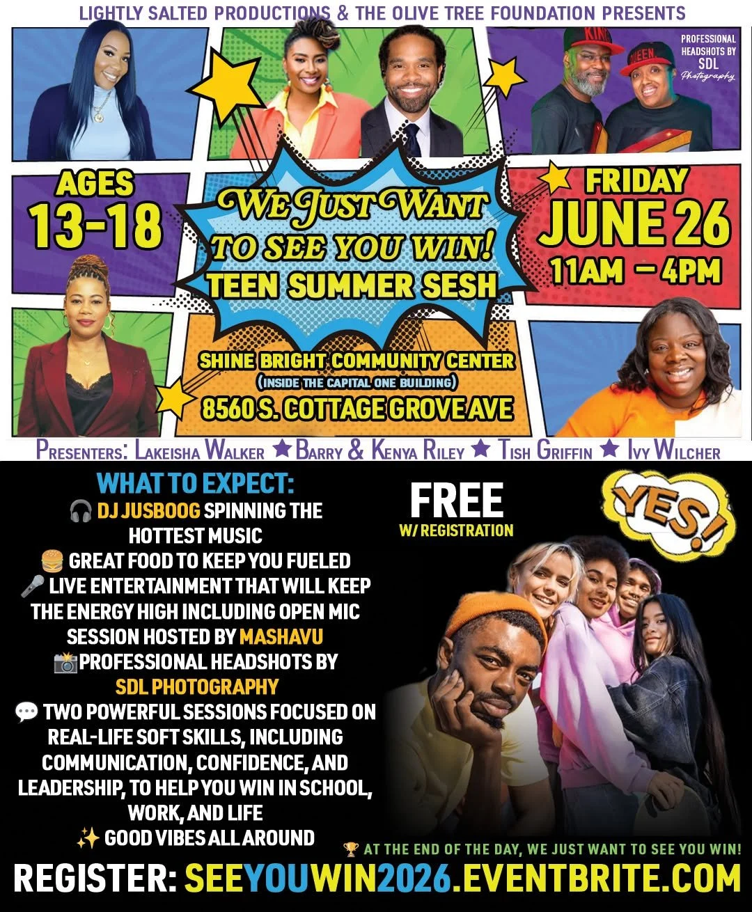 Lightly Salted Productions &amp; The Olive Tree Foundation Presents      Teen Summer Sesh 