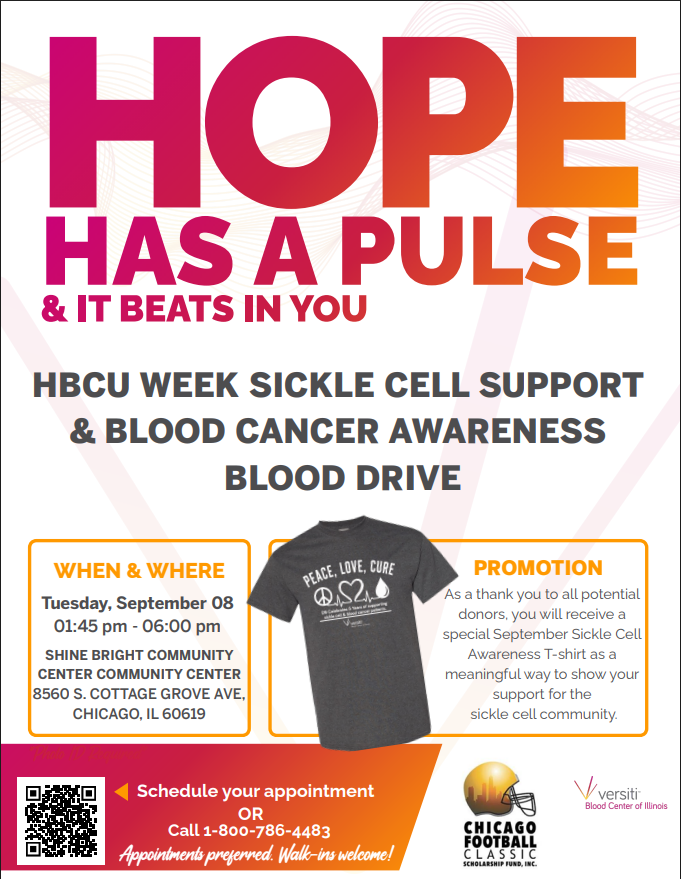 HBCU WEEK SICKLE CELL SUPPORT & BLOOD CANCER AWARENESS BLOOD DRIVE