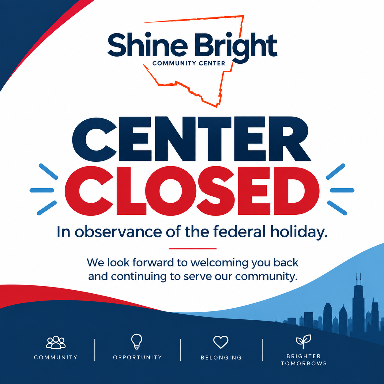 CENTER CLOSED 