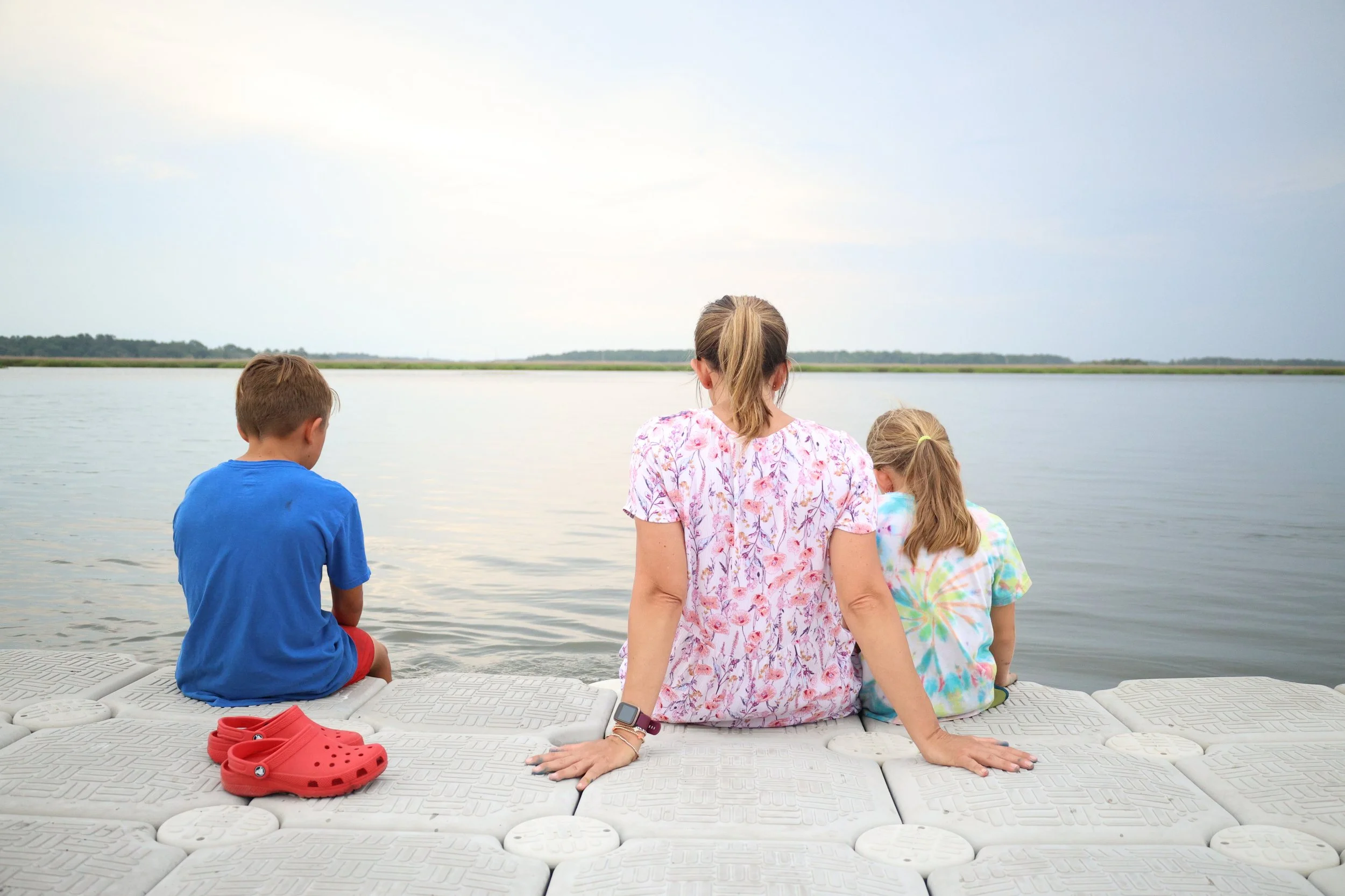 A family enjoys peace at Wesley Gardens Retreat