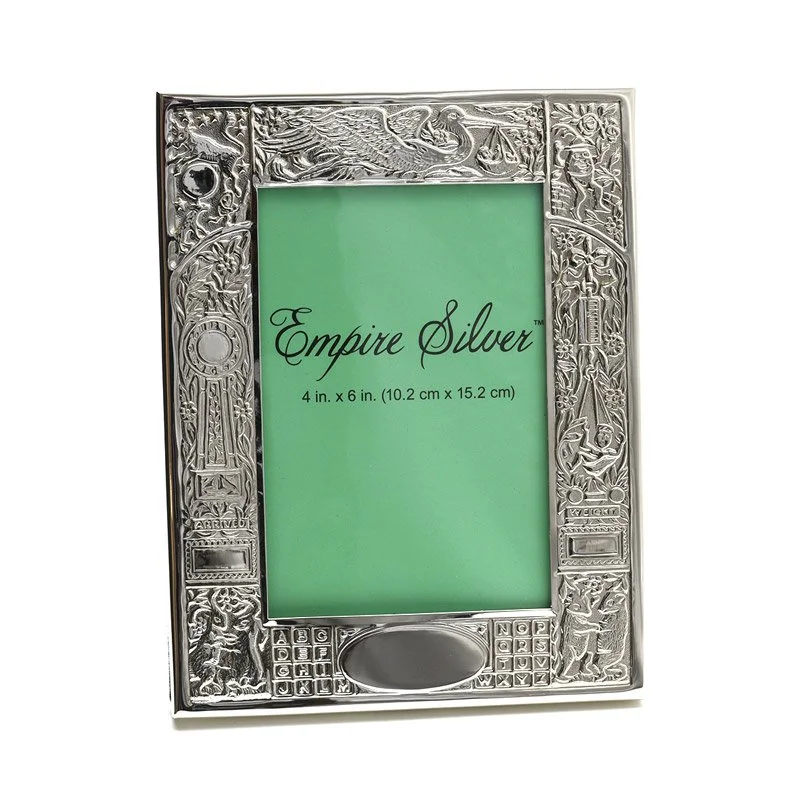 Sterling Baby Birth Record Frame — That Personal Touch