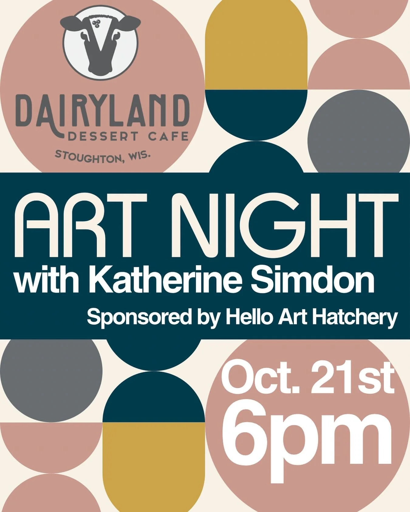 Come make ART and eat dessert and make new friends!
.
October 21st at 6pm! Local artist @katherine.simdon will be hosting with sponsored supplies from our local second hand art supply store @helloarthatchery Be sure to bring your journal and favorite